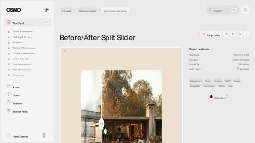 Before/After Split Slider [Resource] - Osmo