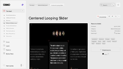 Centered Looping Slider [Resource] - Osmo