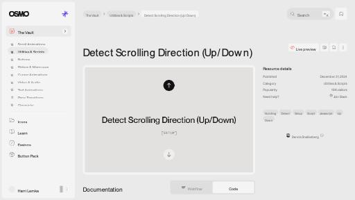 Detect Scrolling Direction (Up/Down) [Resource] - Osmo