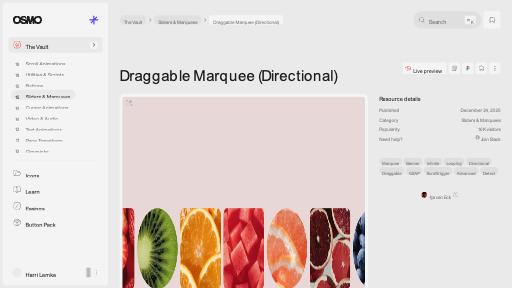 Draggable Marquee (Directional) [Resource] - Osmo