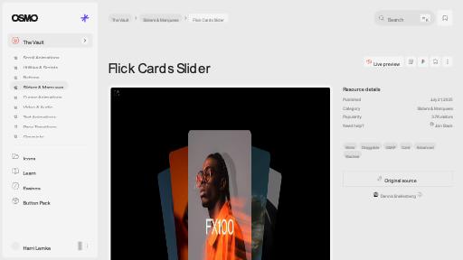 Flick Cards Slider [Resource] - Osmo