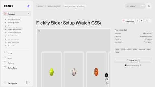 Flickity Slider Setup (Watch CSS) [Resource] - Osmo