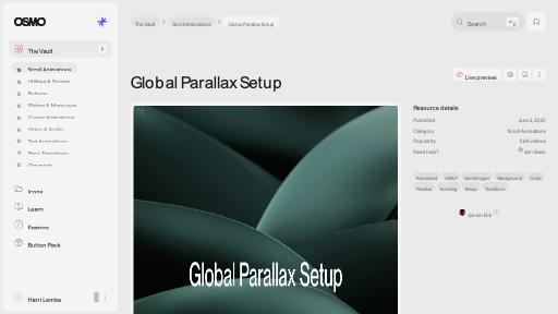 Global Parallax Setup [Resource] - Osmo