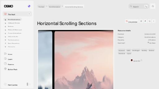 Horizontal Scrolling Sections [Resource] - Osmo
