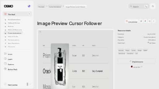 Image Preview Cursor Follower [Resource] - Osmo
