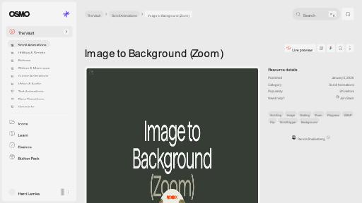 Image to Background (Zoom) [Resource] - Osmo
