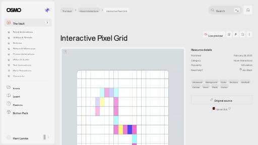 Interactive Pixel Grid [Resource] - Osmo