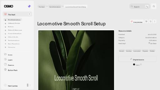 Locomotive Smooth Scroll Setup [Resource] - Osmo