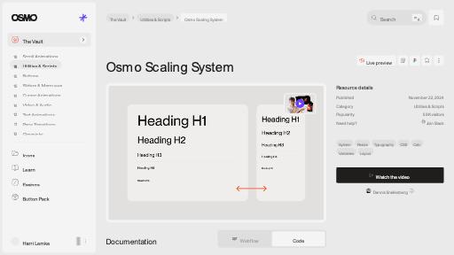 Osmo Scaling System [Resource] - Osmo