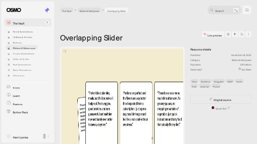 Overlapping Slider [Resource] - Osmo