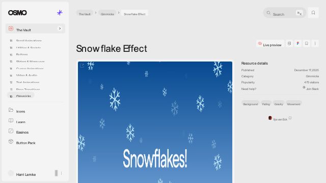 Snowflake Effect [Resource] - Osmo
