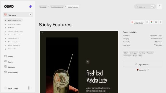 Sticky Features [Resource] - Osmo