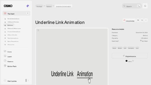 Underline Link Animation [Resource] - Osmo