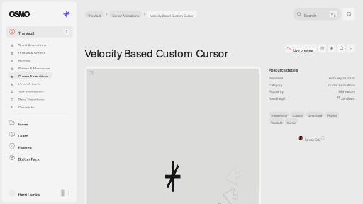 Velocity Based Custom Cursor [Resource] - Osmo